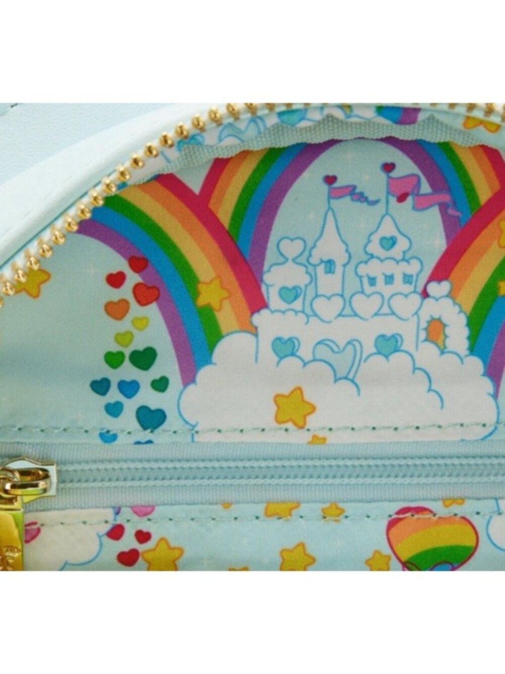 Loungefly Carebears Rainbow Swing Cross Body Bag Purse Yellow Care Bear NWT - Picture 7 of 7